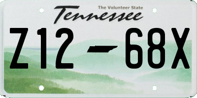 TN license plate Z1268X