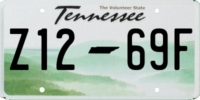 TN license plate Z1269F
