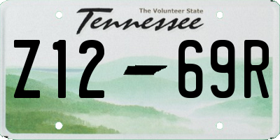 TN license plate Z1269R