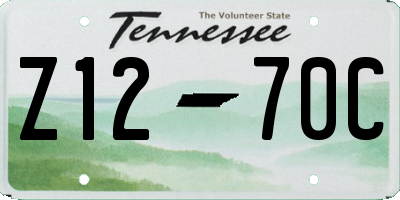 TN license plate Z1270C