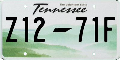 TN license plate Z1271F
