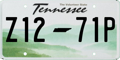 TN license plate Z1271P