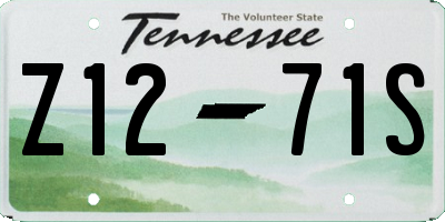 TN license plate Z1271S