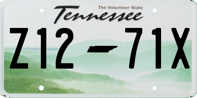 TN license plate Z1271X