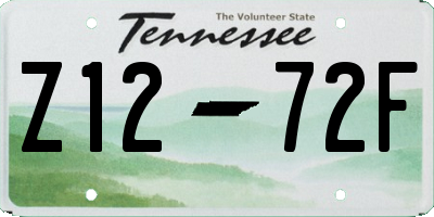 TN license plate Z1272F