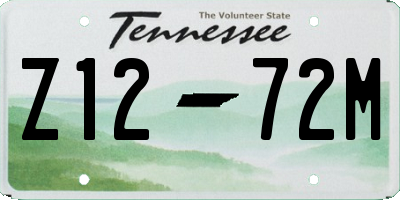 TN license plate Z1272M