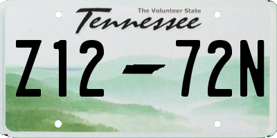 TN license plate Z1272N