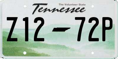 TN license plate Z1272P