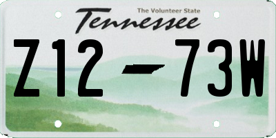 TN license plate Z1273W
