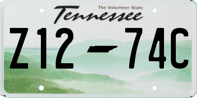TN license plate Z1274C