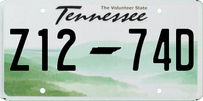 TN license plate Z1274D