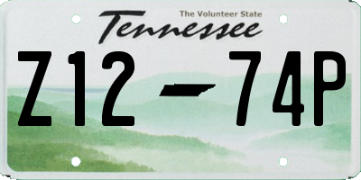 TN license plate Z1274P