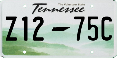 TN license plate Z1275C