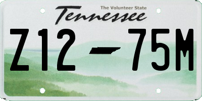TN license plate Z1275M