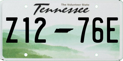 TN license plate Z1276E