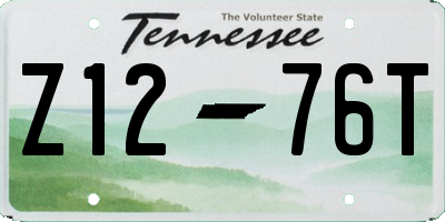 TN license plate Z1276T