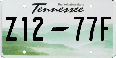 TN license plate Z1277F