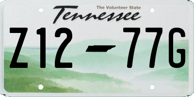 TN license plate Z1277G