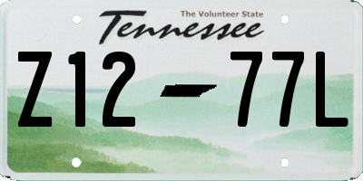 TN license plate Z1277L
