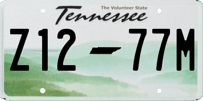 TN license plate Z1277M