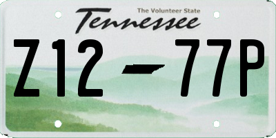 TN license plate Z1277P