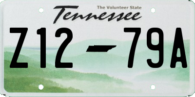 TN license plate Z1279A