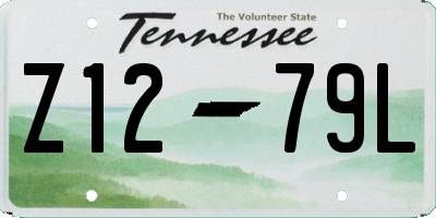 TN license plate Z1279L
