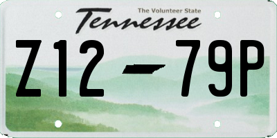 TN license plate Z1279P