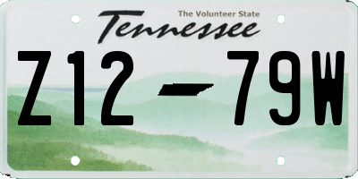 TN license plate Z1279W