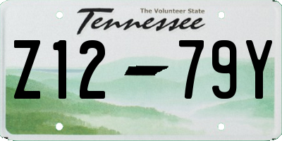 TN license plate Z1279Y