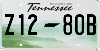 TN license plate Z1280B