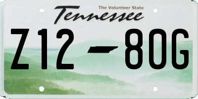 TN license plate Z1280G