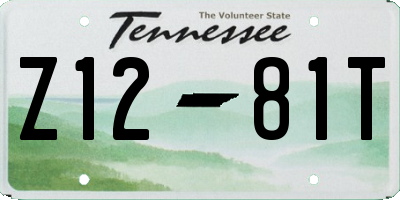 TN license plate Z1281T