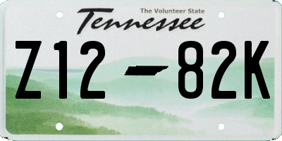 TN license plate Z1282K