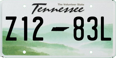 TN license plate Z1283L