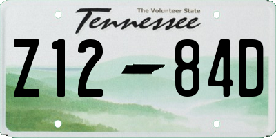 TN license plate Z1284D