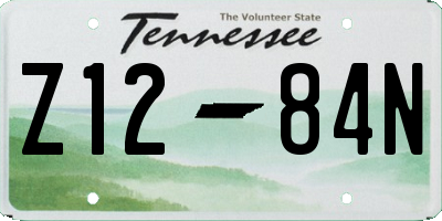 TN license plate Z1284N