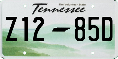 TN license plate Z1285D