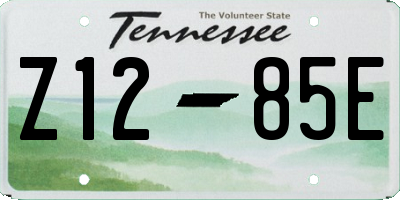 TN license plate Z1285E