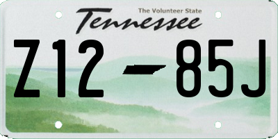 TN license plate Z1285J