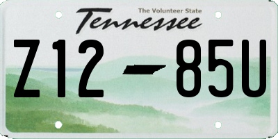 TN license plate Z1285U
