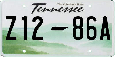 TN license plate Z1286A