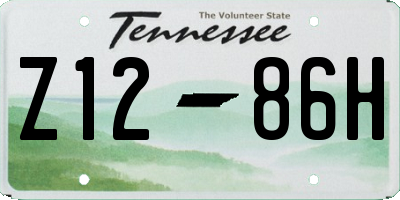 TN license plate Z1286H