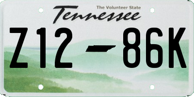 TN license plate Z1286K