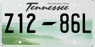 TN license plate Z1286L