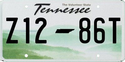 TN license plate Z1286T