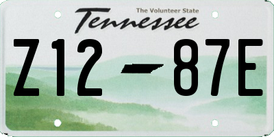 TN license plate Z1287E