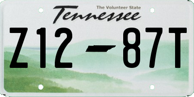 TN license plate Z1287T