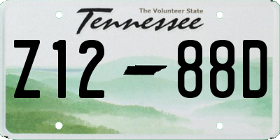 TN license plate Z1288D