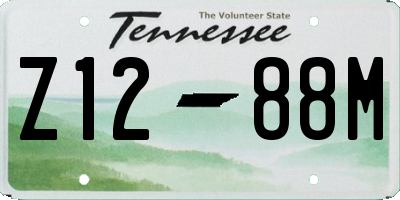 TN license plate Z1288M